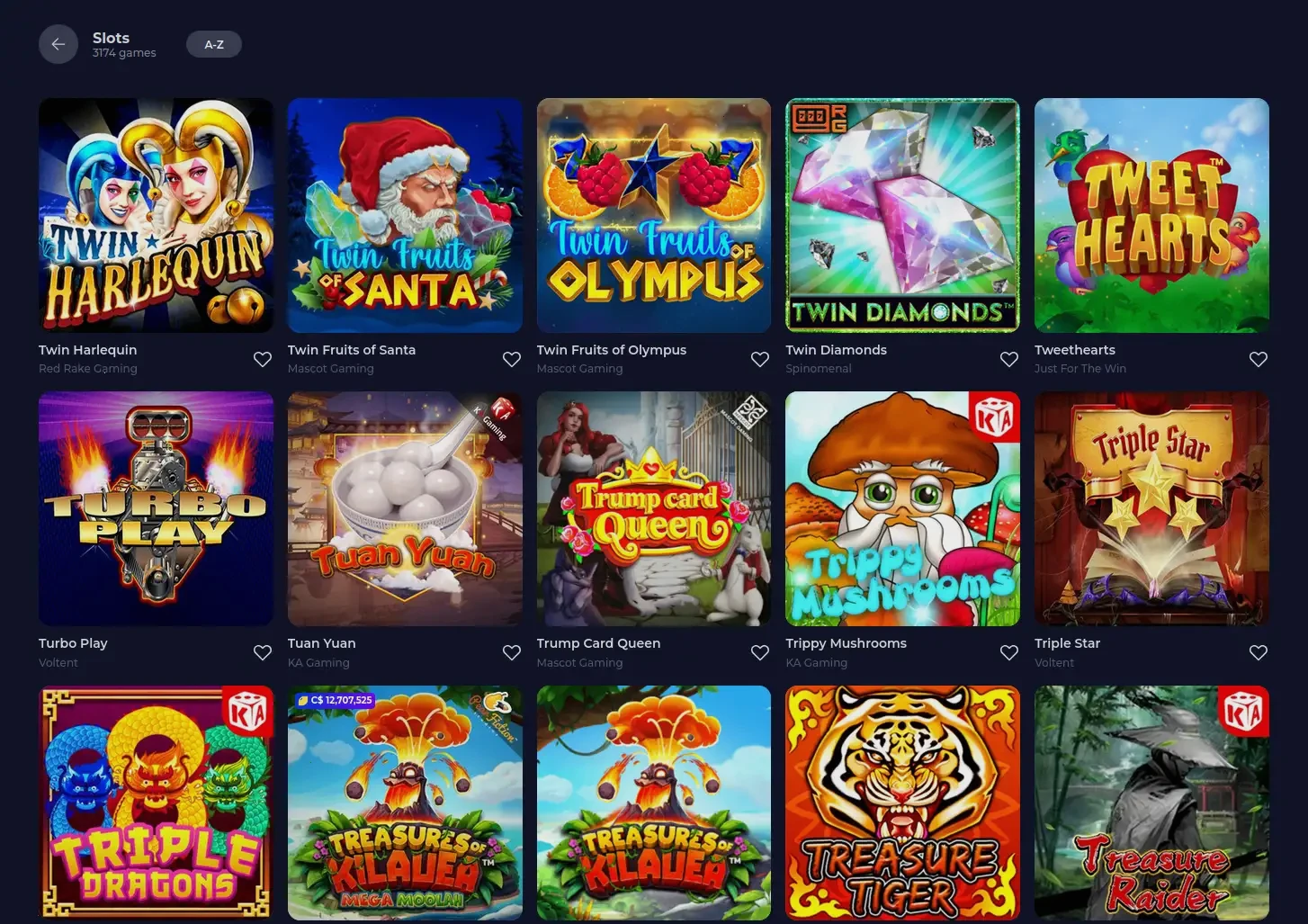 Candy Casino Spielübersicht